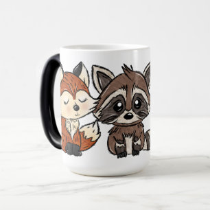 Furry Friends Raccoon, Fox, and Squirrel Magic Mug