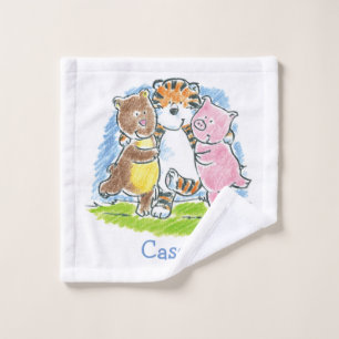 Furry Friends Trio Kids Wash Cloth
