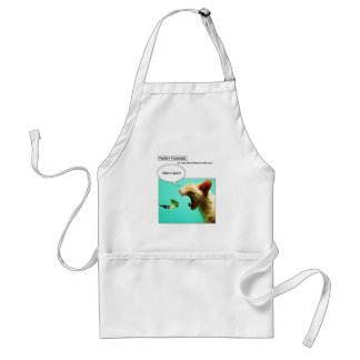 Furry Funnies ~ cat and broccoli Standard Apron