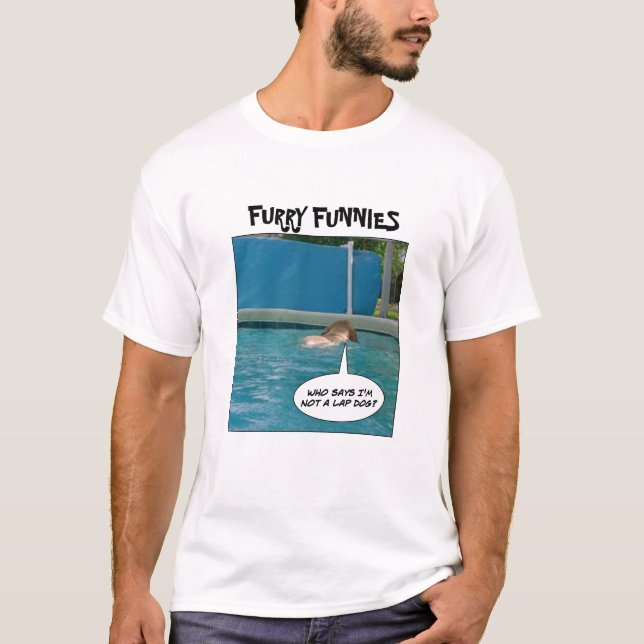 Furry Funnies "Lap Dog?" T-Shirt (Front)