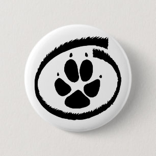 Furry Inside (Fox Paw) Badge 2 Inch Round Button