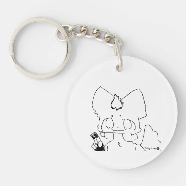 furry island fox and furry island mark key ring (Devant)