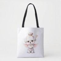 Furry Joy: Angel Wing Maltese Dog Puppy Gift