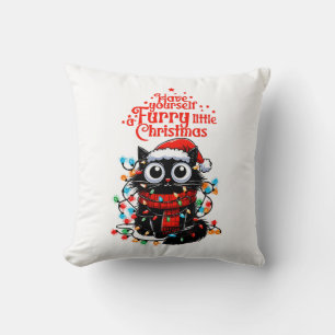 Furry Little Christmas  Throw Pillow