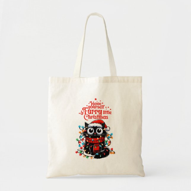 Furry Little Christmas  Tote Bag (Front)