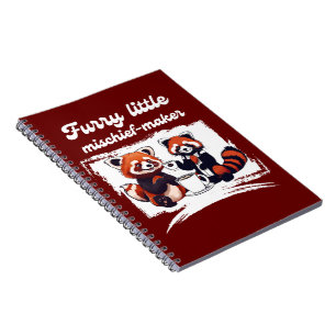 Furry little mischief-maker Red Panda & Coffee Notebook