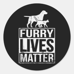 Furry Live S Awareness Classic Round Sticker