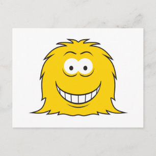 Furry Monster Face Postcard