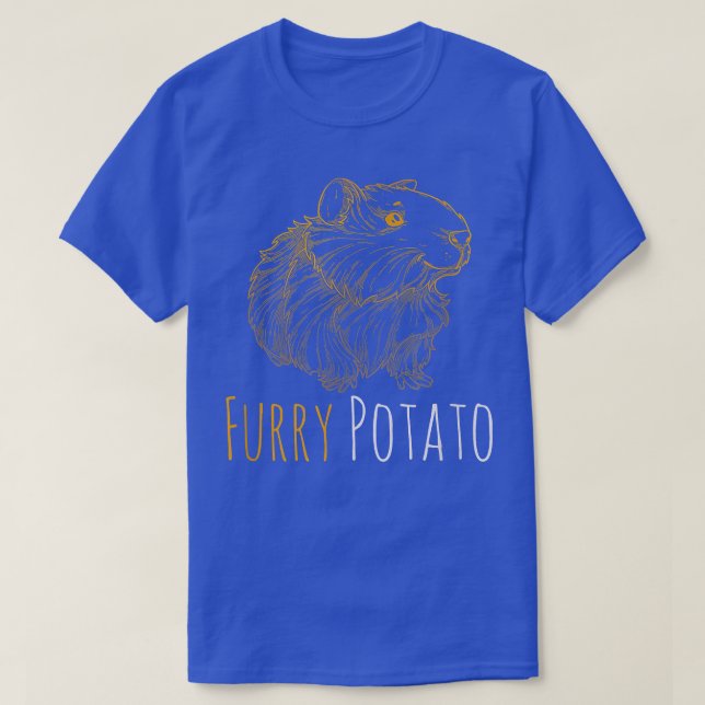 Furry Potato Cavies Cavy Wheek Funny Guinea Pig Lo T-Shirt (Design Front)