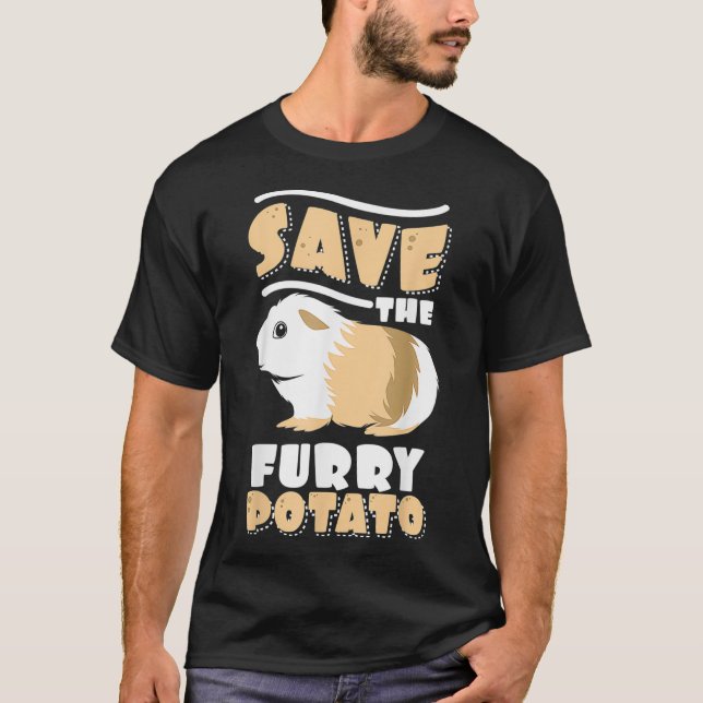 Furry Potato Guinea Pig Funny Novelty Gift  T-Shirt (Front)