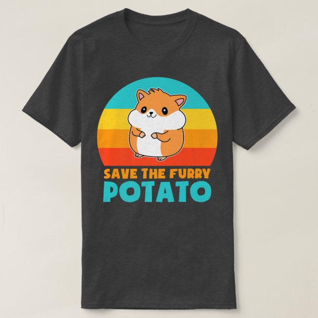 Furry Potato Guinea Pig  T-Shirt (Design Front)