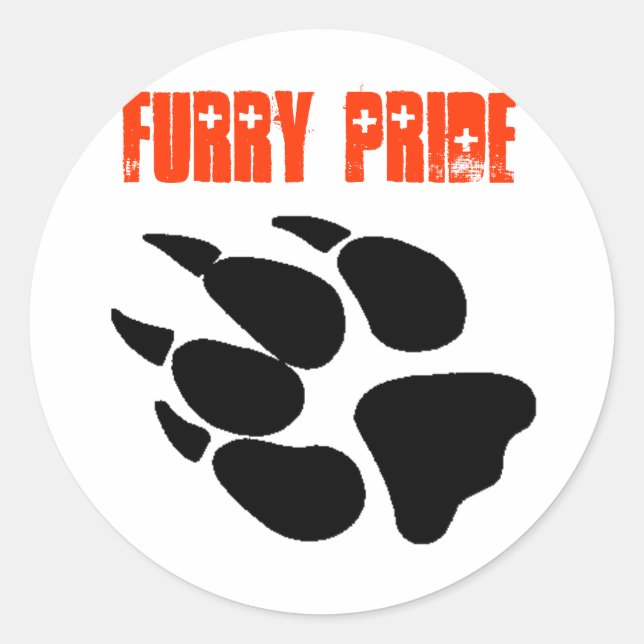 Furry Pride Pawprint Sheet Of Stickers (Front)