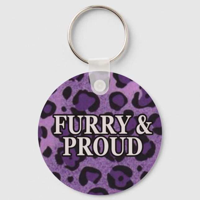 Furry & Proud Keychain (Front)