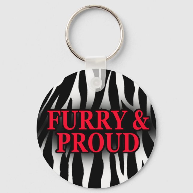 Furry & Proud Keychain (Front)