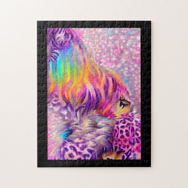 Furry psychedelic colourful dreams  jigsaw puzzle (Vertical)
