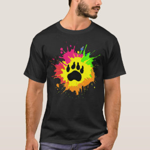 Furry Shirt Rainbow Bear Fursona Wolf Paw Print Gi