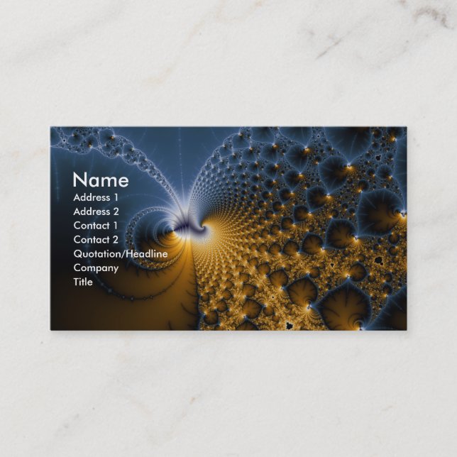 Further - Fractal Art Business Card (Front)