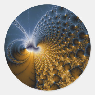 Further - Fractal Art Classic Round Sticker