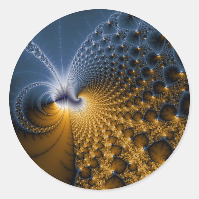 Further - Fractal Art Classic Round Sticker (Front)