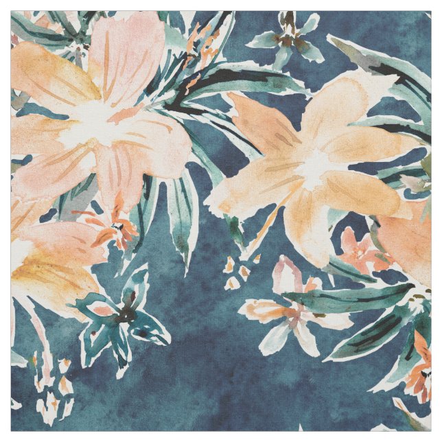 FURTIVE Hibiscus Tropical Floral Fabric (Swatch)