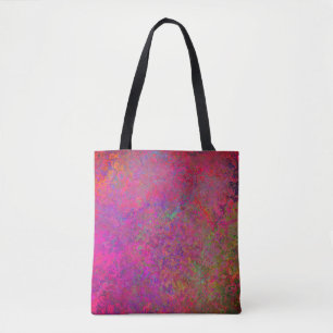Fuschia and turquoise texture tote bag