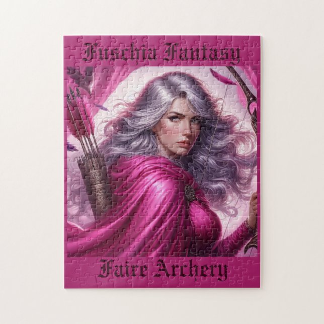 Fuschia Archeress Jigsaw Puzzle (Vertical)