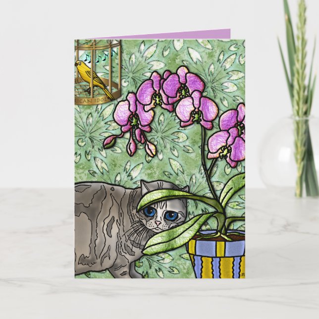 Fuschia,Kitty&Tweet (Card) Card (Front)