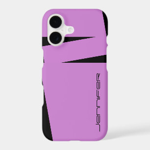 Fuschia & Rayure Noire Nom Minimaliste