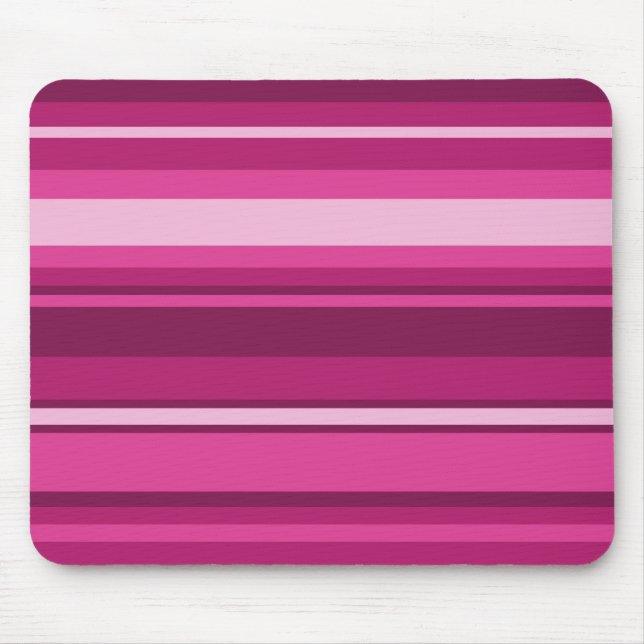 Fuschia stripes mouse pad (Front)