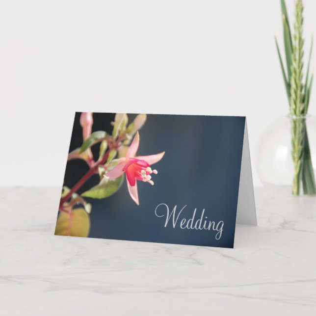 Fuschia Wedding Invitation Card (Front)