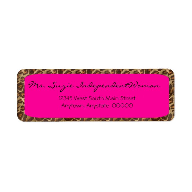 Fuscia Wild Side Address Labels (Front)