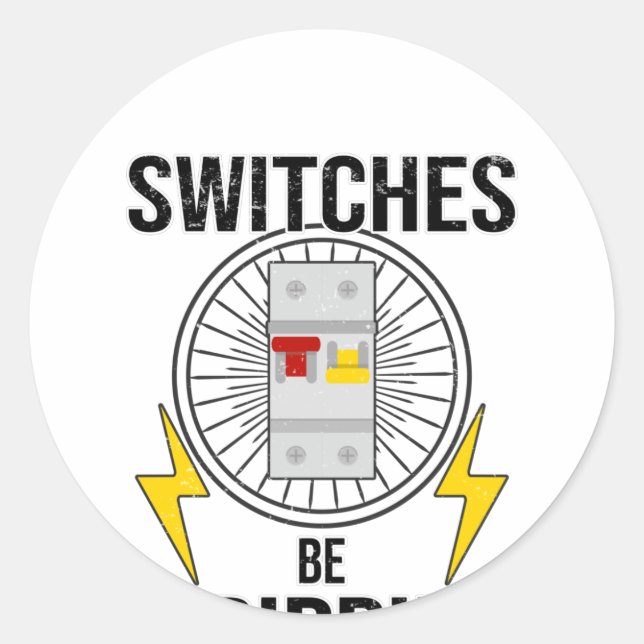 Fuse Electrician Electrician Control Box Classic Round Sticker (Front)