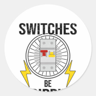 Fuse Electrician Electrician Control Box Classic Round Sticker