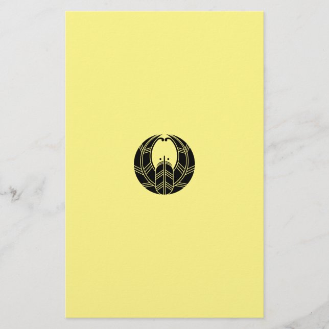 Fusen-style hawk feathers stationery (Front)