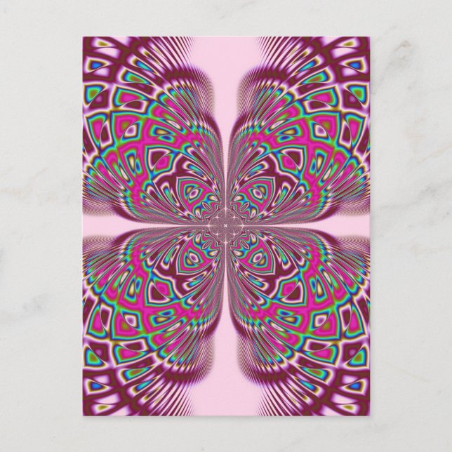 Fusha Pink Flower Postcard (Front)