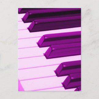 Fusha Pink Piano Or Organ Keyboard Postcard