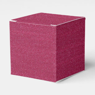 Fushia / Hot Pink Faux Glitter Favor Box
