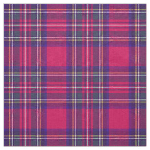 Fushia pink plaid, with blue/green/gold/white fabric