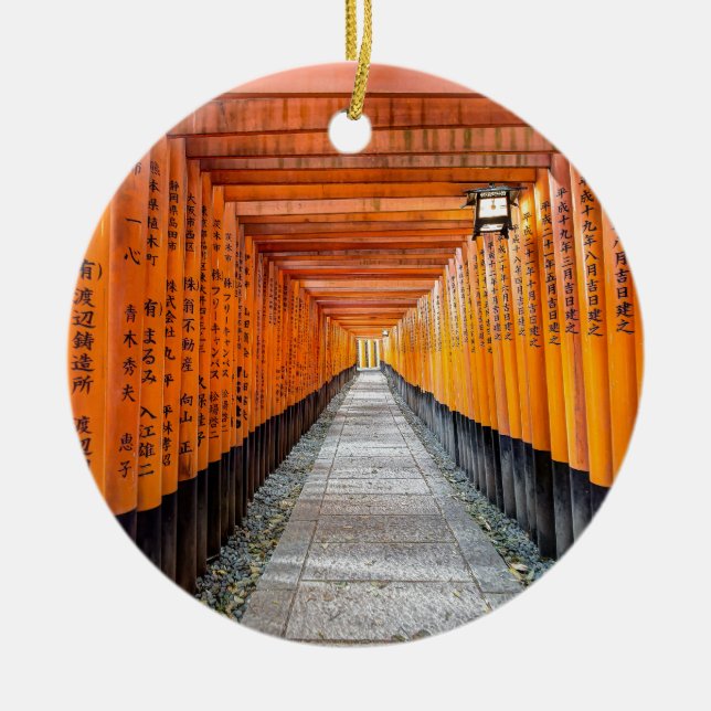 Fushimi Inari Shrine, Kyoto Japan Ceramic Ornament (Front)