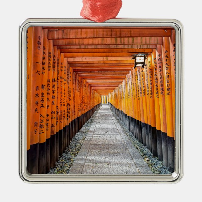 Fushimi Inari Shrine, Kyoto Japan Metal Ornament (Front)