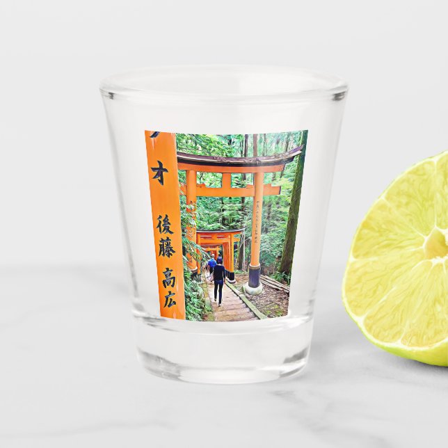 Fushimi Inari Shrine Shot Glass (Front)