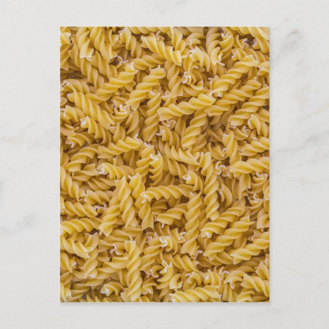 Fusilli pasta macro as background structure postcard (Front)