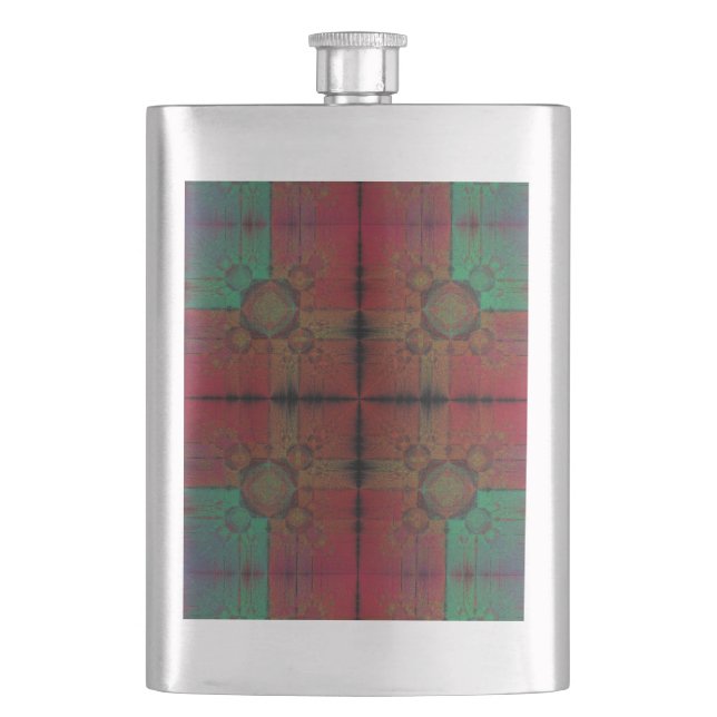 Fusion Grid Hip Flask (Front)