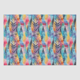 Fusion Harmony: Colorful Watercolor Batik Shibori  Tissue Paper