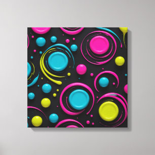 Fusion of neon colours canvas print