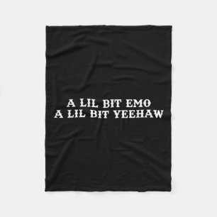 Fusion Of Two Styles, Cowboy, Ranch, Emo, Yeehaw Fleece Blanket