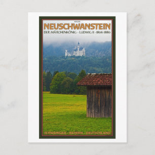 Füssen - Schloß Neuschwanstein from Afar Postcard
