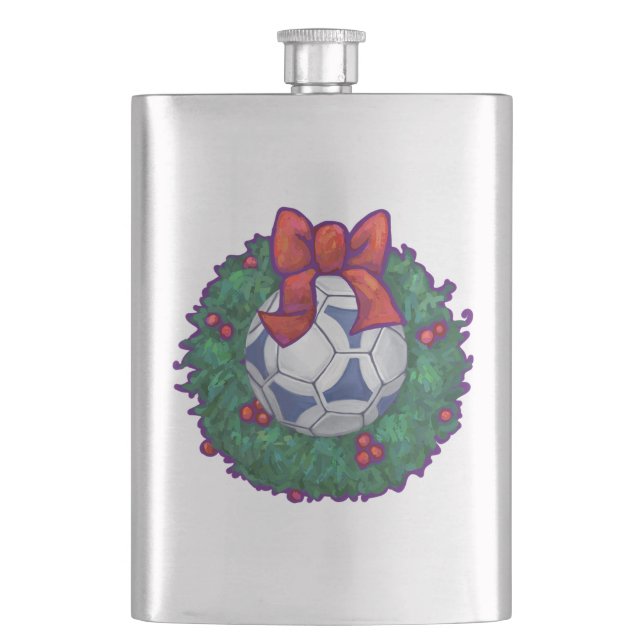 Futbal Christmas Hip Flask (Front)