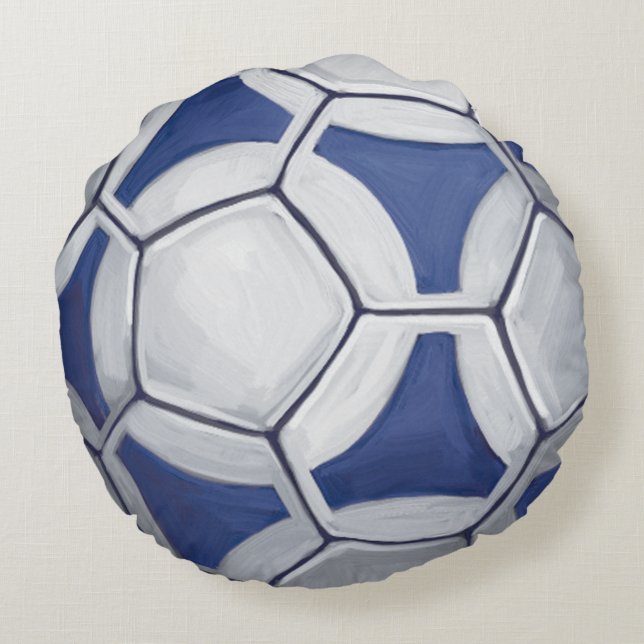 Futbal Round Pillow (Back)