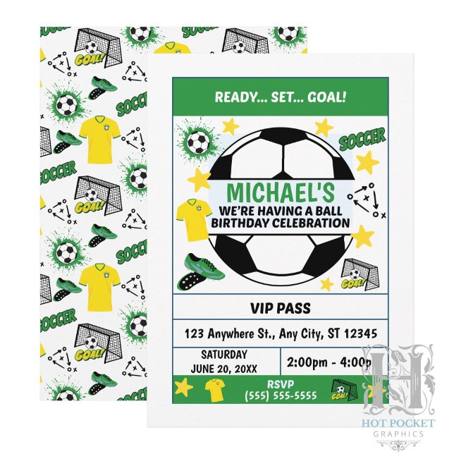 Fútbol Birthday Party Invitation (Creator Uploaded)